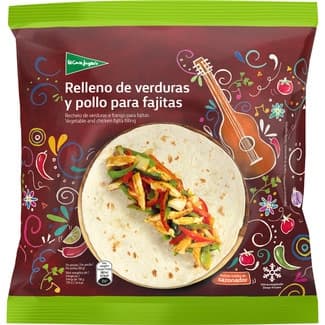 Relleno de verduras y pollo para fajitas incluye bolsita sazonador bolsa 400 g - El Corte Ingles