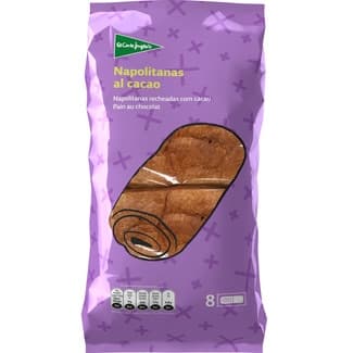 Napolitanas al cacao 8 unidades envasadas individualmente bolsa 320 g - El Corte Ingles