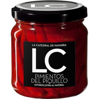 Pimientos DOP Pimientos del Piquillo de Lodosa frasco 170 g neto escurrido - La Catedral De Navarra