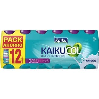 Kaikucol natural 0% azúcar añadido sin lactosa pack 12 unidades 65 ml - Kaiku