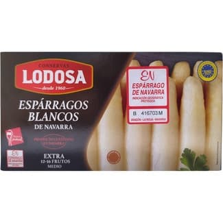 Espárragos blancos IGP de Navarra medio 12-16 piezas lata 250 g neto escurrido - Lodosa