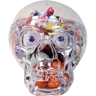 Calavera de Halloween con caramelos surtidos envase 200 g - Miguelañez