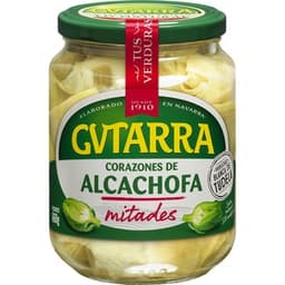 Corazones de alcachofas mitades frasco 400 g neto escurrido - Gvtarra