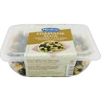 Edamame mezcla de granos de soja tostada y salada tarrina 175 g - Medina