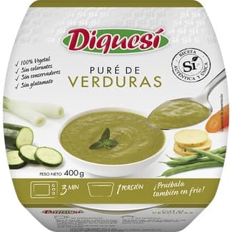 Puré de verduras tarrina 400 g - Diquesi
