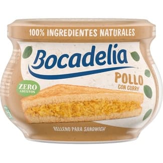 Bocadelia pollo con curry relleno para sandwich frasco 180 g - La Piara