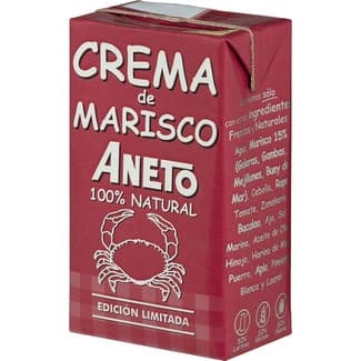 Crema de marisco 100% natural sin gluten y sin lactosa envase 1 l - Aneto