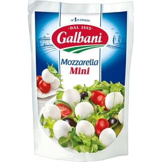 Mozzarella italiana mini de vaca 20 unidades bolsa 150 g - Galbani