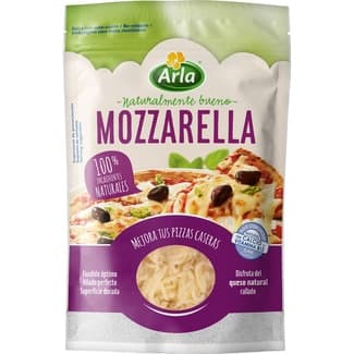Queso mozzarella de vaca rallado para pizza bolsa 175 g elaborado con leche pasteurizada - Arla