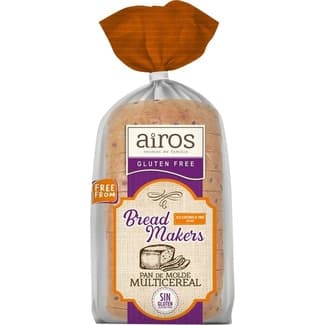 Bread Makers pan de molde multicereal sin gluten bolsa 300 g - Airos