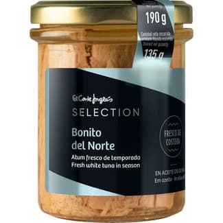 Bonito del norte fresco de costera en aceite de oliva frasco 135 g neto escurrido - El Corte Ingles Selection
