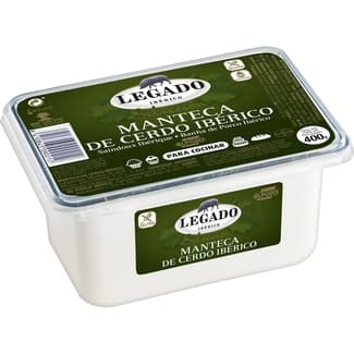 Manteca de cerdo ibérico sin gluten sin lactosa tarrina 400 g - Legado Iberico
