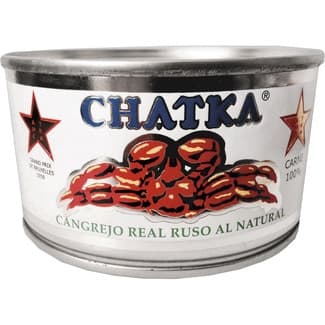 Cangrejo real ruso al natural 100% patas lata 90 g neto escurrido - Chatka