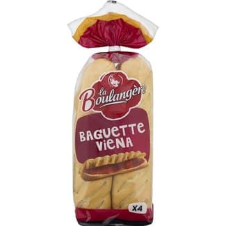 Baguettes vienesas ya cortadas 4 uds bolsa 340 g - La Boulangere