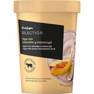 Yogur con melocotón y maracuyá elaborado con leche de vaca de pastoreo envase 500 g - El Corte Ingles Selection
