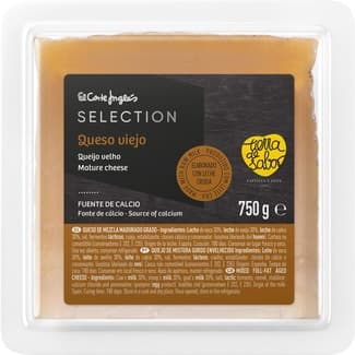 Queso viejo mezcla madurado graso elaborado con leche cruda cuña 750 g - El Corte Ingles Selection
