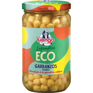 Garbanzos cocidos ecológicos frasco 400 g neto escurrido - Luengo