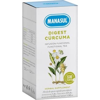 Digest Cúrcuma infusión funcional envase 25 bolsitas - Manasul