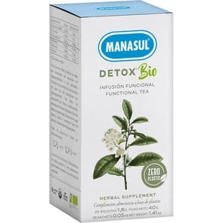 Detox Bio infusión funcional ecológica envase 25 bolsitas - Manasul