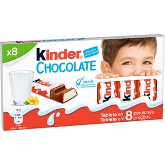 Barritas de chocolate con leche estuche 8 unidades - Kinder