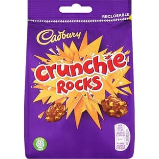 Crunchie Rocks chocolatinas crujientes bolsa 110 g - Cadbury