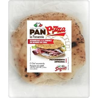 La Focaccia horneada a la piedra en horno de leña envase 230 g - Pan Pizza