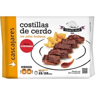 Costillas de cerdo con salsa barbacoa sin gluten 1-2 raciones envase 550 g - Cascajares