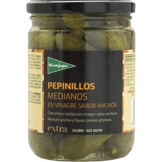 Pepinillos medianos en vinagre sabor anchoa envase 225 g neto escurrido - El Corte Ingles