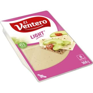Queso tierno mezcla light elaborado con leche pasteurizada en lonchas envase 160 g - El Ventero