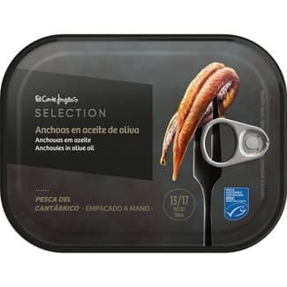 Filetes de anchoa en aceite de oliva pesca del Cantábrico lata 50 g neto escurrido - El Corte Ingles Selection