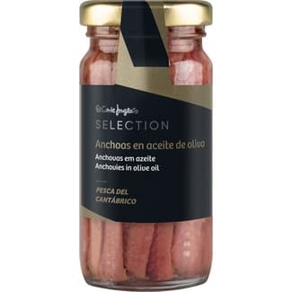 Filetes de anchoa en aceite de oliva pesca del Cantábrico frasco 55 g neto escurrido - El Corte Ingles Selection