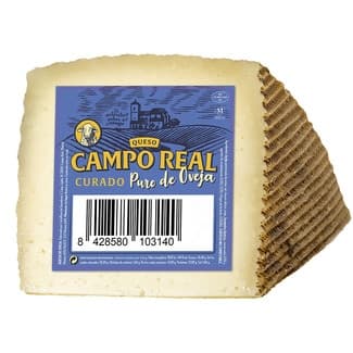 Queso curado puro de oveja elaborado con leche pasteurizada cuña 250 g - Campo Real
