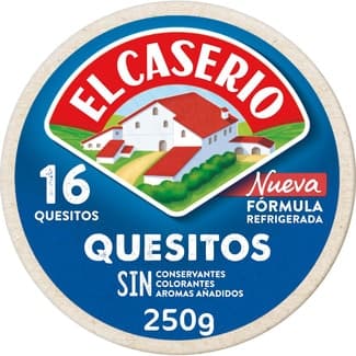 Queso fundido en porciones 16 quesitos caja 250 g - El Caserio