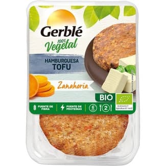 Bio hamburguesa de tofu y zanahoria 100% vegetal ecológica pack 2 unidades 80 g - Gerble