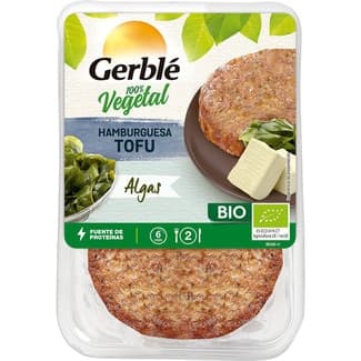 Bio hamburguesa de tofu y algas 100% vegetal y ecológica pack 2 unidades 80 g - Gerble