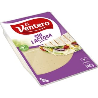 Queso tierno mezcla elaborado con leche pasteurizada en lonchas sin lactosa envase 140 g - El Ventero