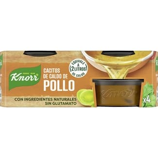 Caldo de pollo en cacitos pack 4 tarrinas 112 g - Knorr