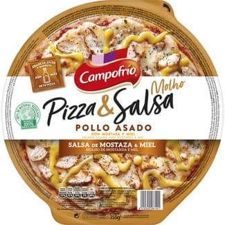 Pizza de pollo asado con salsa de mostaza y miel envase 355 g - Campofrio