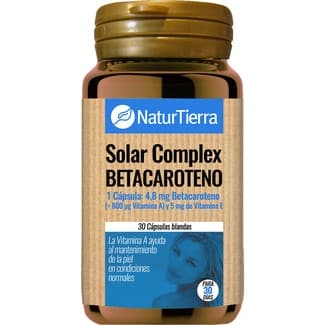 Solar Complex Betacaroteno y vitamina E envase 30 cápsulas blandas - Naturtierra