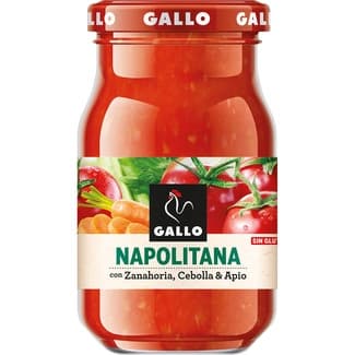 Salsa napolitana sin gluten frasco 350 g neto escurrido - Gallo