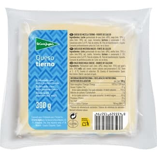 Queso tierno mezcla elaborado con leche pasteurizada cuña 300 g - El Corte Ingles