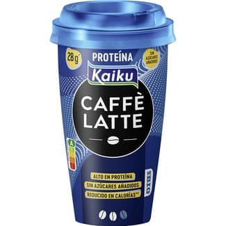 Caffé Latte Mr. Big bebida láctea de café arábica con leche desnatada vaso 370 ml sin azúcares añadidos sin gluten sin lactosa - Kaiku