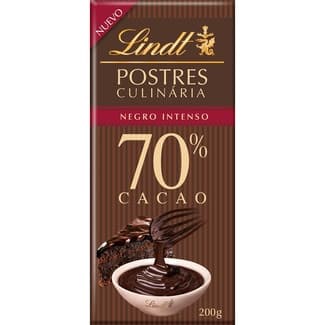 Chocolate negro intenso de repostería y postres 70% cacao para fundir tableta 200 g - Lindt