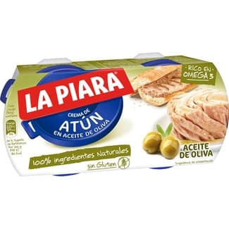 Paté de atún en aceite de oliva sin gluten pack 2 latas 82 g - La Piara