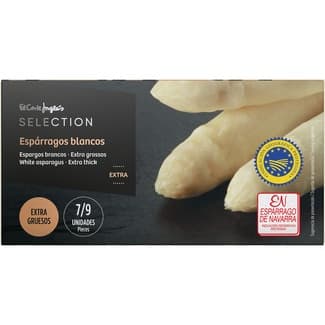 Espárragos blancos IGP de Navarra extra gruesos 7-9 piezas lata 500 g neto escurrido - El Corte Ingles Selection
