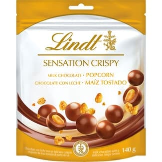 Perlas de chocolate con leche con corazón de maíz tostado bolsa 140 g - Lindt Sensation Crispy