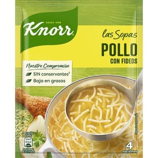 Sopa de pollo con fideos sobre 61 g - Knorr