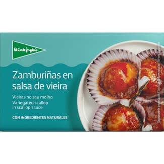 Zamburiñas en salsa vieira lata 81 g neto escurrido - El Corte Ingles