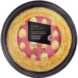 Tortilla de patata con huevos camperos sin cebolla sin lactosa 5 raciones envase 500 g - El Corte Ingles Selection