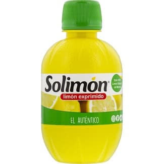 Limón exprimido 100% con vitamina C natural botella 280 ml (contiene el zumo de 1 kg de limones fresco) - Solimon